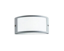 Luminosa Lighting Luminosa Austin Outdoor Aluminum Flush Wall Lamp Silver, E27