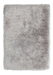 Silver Plain Shaggy Rug, 8Cm Thick Handmade Anti-Shed Rug, Modern Silver Rug For Bedroom, & Diningroom-80Cm X 150Cm - thumbnail 1