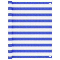 Berkfield Balcony Screen Blue And White 120X300 Cm Hdpe - thumbnail 1