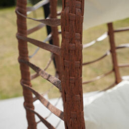 Appleford Hanging Swing Single Egg Pod Chair - Cream - thumbnail 3