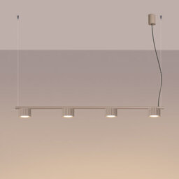 Sollux Lighting Aura Aluminum Taupe 4 Lights Minimalist Chandeliers - thumbnail 3