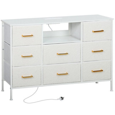 Chest Of Drawers, 2 Usb & 2 Ac Ports, 8 Drawers Dresser - image 1