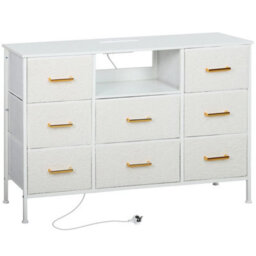 Chest Of Drawers, 2 Usb & 2 Ac Ports, 8 Drawers Dresser - thumbnail 1