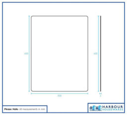 Harbour Housewares Self Adhesive Glass Wall Mirror - 30 X 40Cm - thumbnail 5