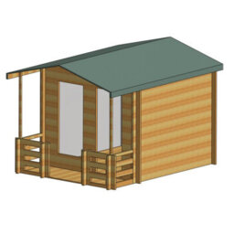 Shire Maulden 19 mm Log Cabin 9 X 9 Feet + Verandah - thumbnail 6