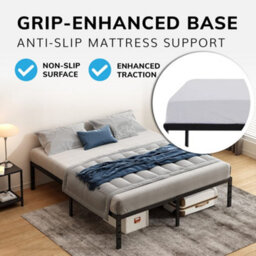 House Of Home King Size Platform Bed Frames Durable Metal Black Powder Coating - thumbnail 4