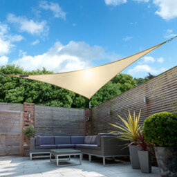 Kookaburra 3.6M Triangle Waterproof Sand Garden Patio Sun Shade Sail Canopy 98% Uv Block With Free Fixing Kit