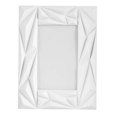 Orsina Prisma White 4X6 Photo Frame, Geometric Wire Design With Matte White Finish, Freestanding Or Wall-Mounted - image 1