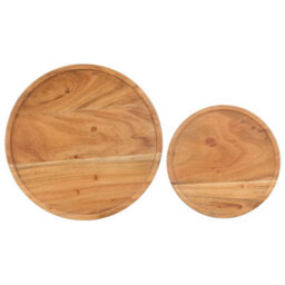 Berkfield 2 Piece Coffee Table Set Solid Acacia Wood And Steel - thumbnail 6