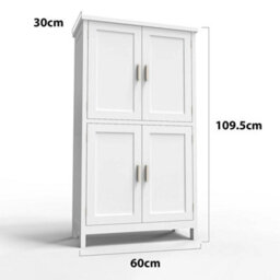 Freestanding Tall Kitchen Pantry Cabinet 4 Doors - thumbnail 2