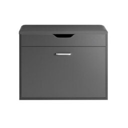 Sobuy Fsr95-Hg,shoe Bench Shoe Cabinet With Folding Padded Seat & Flip Drawer,grey,w60Xd30Xh49 - thumbnail 1