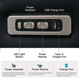 More4Homes Broadway 4 Seater Electric Recliner Cinema Sofa Usb Charging Led Base With Tray (Black W White Stitching) - thumbnail 8