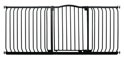 Bettacare Curved Top Dog Gate, 234Cm - 243Cm, Matt Black, Pressure Fit Pet Gate For Dog And Puppy, Pet And Dog Barrier - image 1