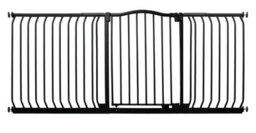 Bettacare Curved Top Dog Gate, 234Cm - 243Cm, Matt Black, Pressure Fit Pet Gate For Dog And Puppy, Pet And Dog Barrier - thumbnail 1