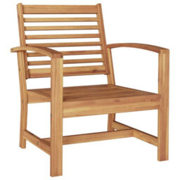Berkfield Garden Chairs 2 Pcs Natural 60 X 65 X 76.5 Cm Solid Teak Wood - thumbnail 4