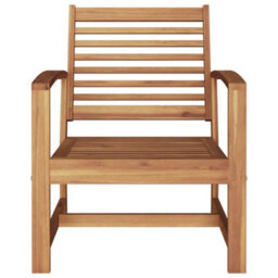 Berkfield Garden Chairs 2 Pcs Natural 60 X 65 X 76.5 Cm Solid Teak Wood - thumbnail 5