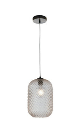 Luminosa Lighting Luminosa Ashford Glass Dome Pendant, Amber, E27