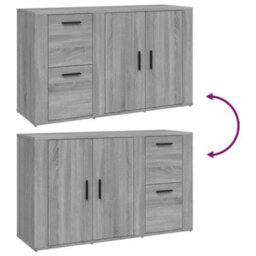 Berkfield Sideboard Grey Sonoma 100X33X59.5 Cm Engineered Wood - thumbnail 9