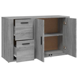 Berkfield Sideboard Grey Sonoma 100X33X59.5 Cm Engineered Wood - thumbnail 8