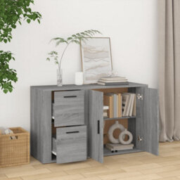 Berkfield Sideboard Grey Sonoma 100X33X59.5 Cm Engineered Wood - thumbnail 3