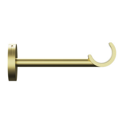 GoodHome Elasa Gold Brass Effect Metal & Plastic Curtain Pole Bracket Medium - image 1
