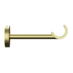 GoodHome Elasa Gold Brass Effect Metal & Plastic Curtain Pole Bracket Medium