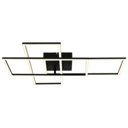 Luminosa Lighting Luminosa Gabriel Integrated Led Semi Flush Ceiling Light Matt Black 3X Led Dimmable 2700-6500K Remote Control Timer Tuya Smart - thumbnail 3