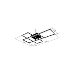 Luminosa Lighting Luminosa Gabriel Integrated Led Semi Flush Ceiling Light Matt Black 3X Led Dimmable 2700-6500K Remote Control Timer Tuya Smart - thumbnail 9