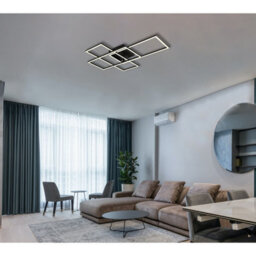 Luminosa Lighting Luminosa Gabriel Integrated Led Semi Flush Ceiling Light Matt Black 3X Led Dimmable 2700-6500K Remote Control Timer Tuya Smart - thumbnail 7