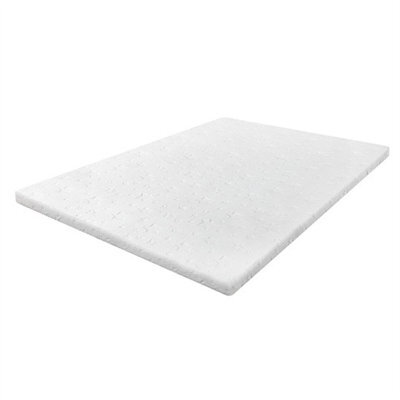 Small Double Mattress Topper Memory Foam Cooling Bamboo 2 Layer Single Double King 5Cm - image 1