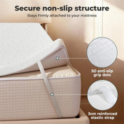 Small Double Mattress Topper Memory Foam Cooling Bamboo 2 Layer Single Double King 5Cm - thumbnail 5