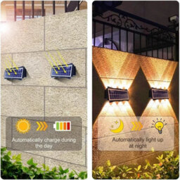 Outdoor Waterproof Solar Led Wall Lamp For Garden And Balcony - thumbnail 5