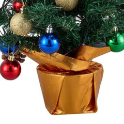 Living And Home 54.5Cm Tall Mini Snow Scene Deer Artificial Pine Christmas Tree With String Lights - thumbnail 8