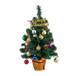 Living And Home 54.5Cm Tall Mini Snow Scene Deer Artificial Pine Christmas Tree With String Lights - thumbnail 4