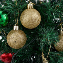 Living And Home 54.5Cm Tall Mini Snow Scene Deer Artificial Pine Christmas Tree With String Lights - thumbnail 6