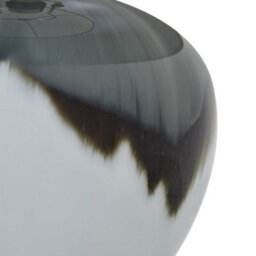 Wyld Haus Mist Grey Ombre Glass Table Lamp With Cream Linen Shade, 50Cm - thumbnail 5