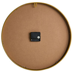 Wyld and Coco Aurora Wall Clock - 40Cm Black Mdf, Matt Finish, Gold-Tone Frame And Hands, Industrial Minimalist - thumbnail 3