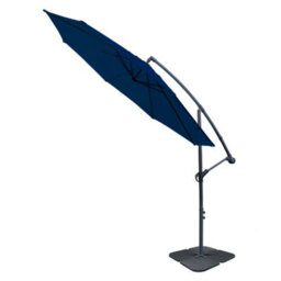 Sundaze 3M Blue Banana Parasol Cantilever Hanging Parasol Umbrella With Crank Function, Base Weights - thumbnail 2