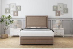 "Comfort Anna Mink Plush Divan Bed Set 2 Drawers Foot-End - 54"" Floor Standing & 12"" Footboard 4'6 Double" - thumbnail 1