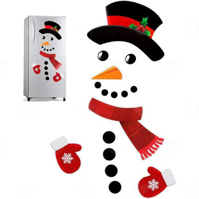 Amorly Christmas Snowman Fridge Magnets, Reusable Magnetic Ornaments, Decorative Accessories For Christmas Fridge And Garage Door Styling - image 1