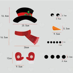 Amorly Christmas Snowman Fridge Magnets, Reusable Magnetic Ornaments, Decorative Accessories For Christmas Fridge And Garage Door Styling - thumbnail 2