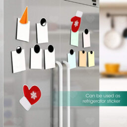 Amorly Christmas Snowman Fridge Magnets, Reusable Magnetic Ornaments, Decorative Accessories For Christmas Fridge And Garage Door Styling - thumbnail 6