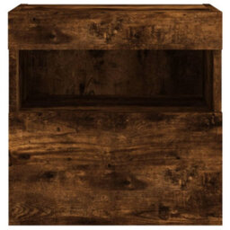 Walplus Tv Wall Cabinet With Led Lights Smoked Oak 40X30X40 Cm - thumbnail 9