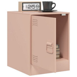 Berkfield Bedside Cabinets 2 Pcs Pink 34.5X39X44 Cm Steel - thumbnail 4