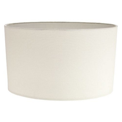 Happy Homewares Contemporary And Stylish Soft Cream Linen Fabric Oval Lamp Shade - 30Cm Width - image 1