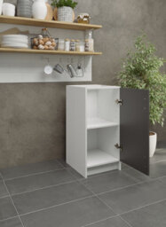 Jd Greta Kitchen Base Unit 400mm Storage Cabinet With Door Shelf 40Cm - Dark Grey Matt - thumbnail 2