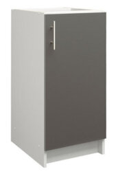 Jd Greta Kitchen Base Unit 400mm Storage Cabinet With Door Shelf 40Cm - Dark Grey Matt