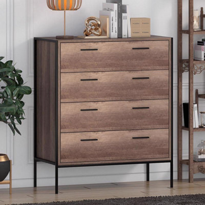 Fwstyle 4 Drawer Chest Of Drawers Industrial Effect - image 1