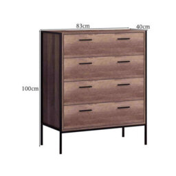 Fwstyle 4 Drawer Chest Of Drawers Industrial Effect - thumbnail 5