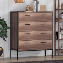 Fwstyle 4 Drawer Chest Of Drawers Industrial Effect - thumbnail 1